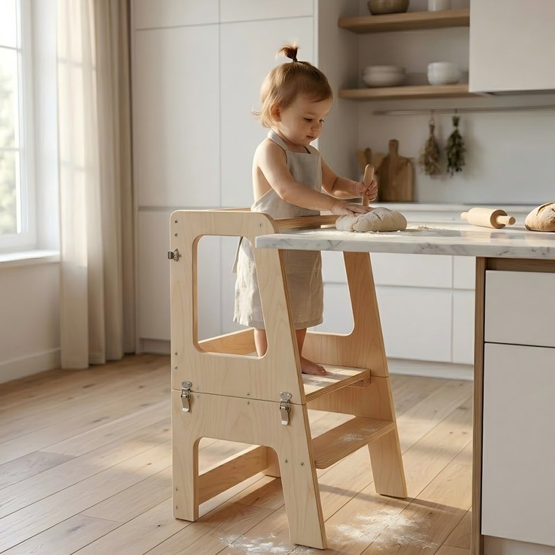 Adjustable Learning Tower for Safe Kitchen Use